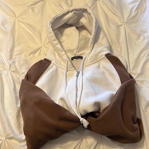 oversized teddy brandy hoodie